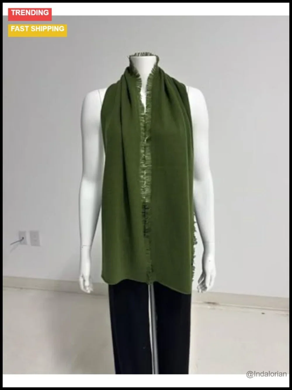 Lightweight 100% Pure Cashmere Wrap Scarf